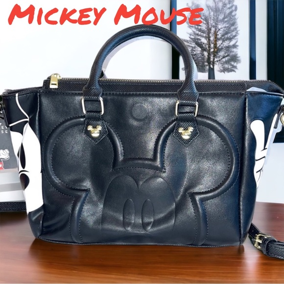 Disney Handbags - Disney Mickey Mouse Black & White Satchel Purse Hand Bag NWT